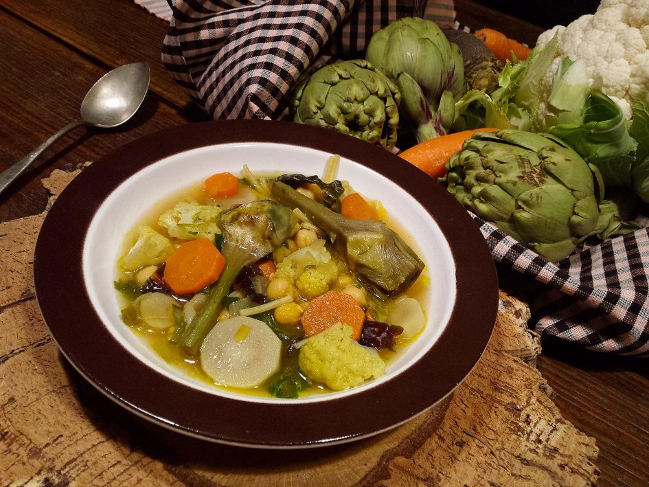 Garbanzos y verduras al curry
